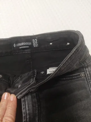 Pantalón vaquero gris Stradivarius T.32
