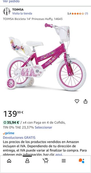 Bicicleta niña Princesas Disney / está en cunit