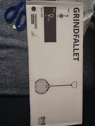 Lámpara colgante IKEA GRINDFALLET negra