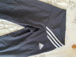 Mallas Adidas Negras 3 Rayas Capri
