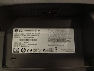 Monitor LG Flatron W2042T Plateada