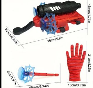 Guante spiderman lanza telaraña  Héroe Rojo regalo