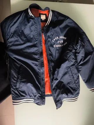 Chaqueta niño 11-12 años azul y naranja