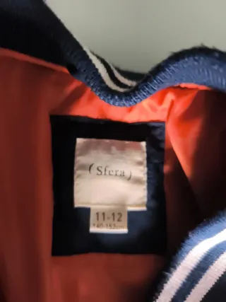 Chaqueta niño 11-12 años azul y naranja