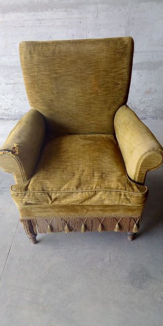 Coppia Poltrone vintage velluto oro anni '60