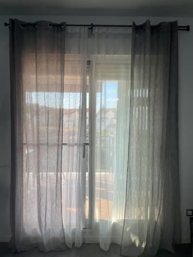 Conjunto cortinas y barra
