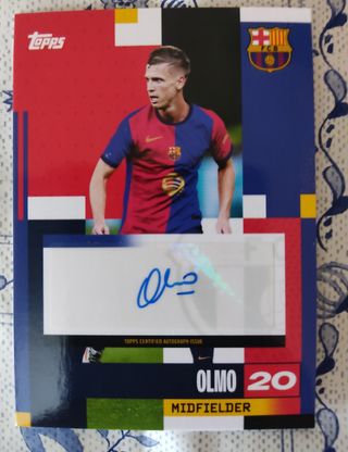 Carta Topps Dani Olmo Autografiada FCB 20