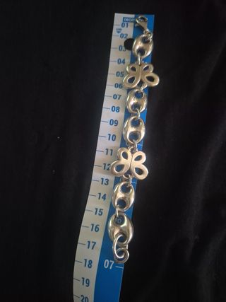Pulsera plata fina mariposa