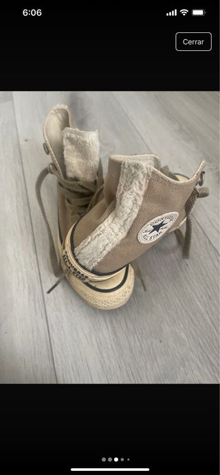 Botas Converse Talla 36.5 Beige