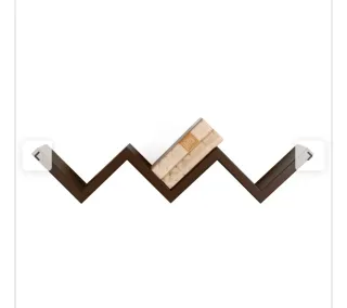 Estantes Zig Zag Madera Oscura