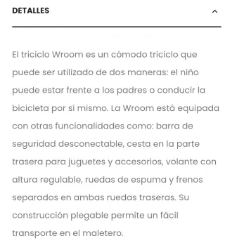 Triciclo WROOM Plegable Giratorio