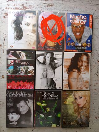 Lote 8 DVDs Musicales: Pop, Rock, Latino