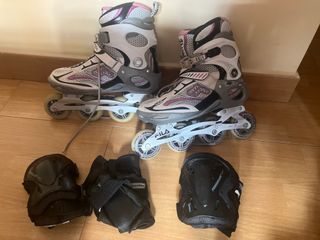 Patines Fila Talla 41 + Protecciones + bolsa