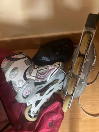 Patines Fila Talla 41 + Protecciones + bolsa