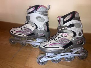 Patines Fila Talla 41 + Protecciones + bolsa