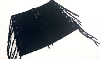 Conjunto Falda Negra y Jersey Marrón Talla S