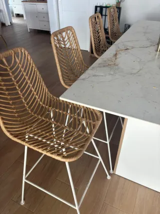 Pack 4 Taburetes Gouda Sklum Rattan