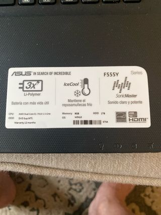 Portátil Asus Negro para Piezas