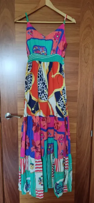 Vestido tirantes largo estampado
