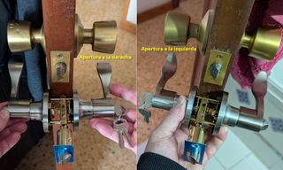 Manilla de puerta con llave y bloqueo