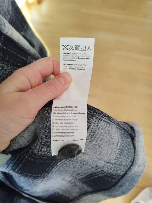 Abrigo cuadros sin estrenar. Talla ancha. 