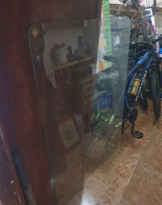 Cristal mesa bordes redondeados medidas 125 x 65