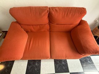 Sofá naranja 2 plazas