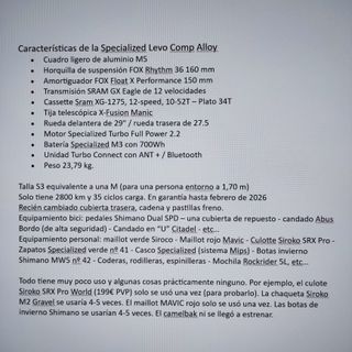 BICICLETA ELECTRICA MONTAÑA CON EQUIPAMIENTO