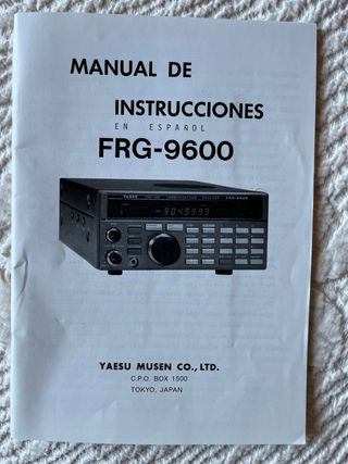 Receptor Yaesu FRG-9600 Manual Incluido. Nuevo.