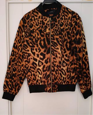 Chaqueta Bomber Zara Estampado Animal