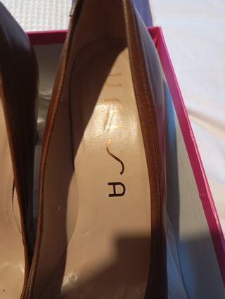 Zapatos Unisa Marrón Tacón Plataforma piel precios