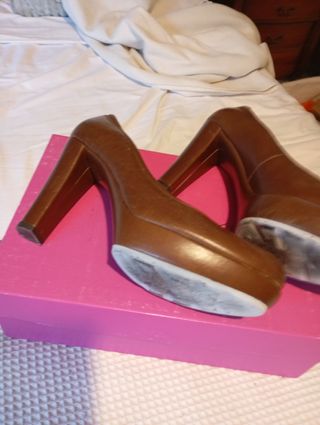 Zapatos Unisa Marrón Tacón Plataforma piel precios