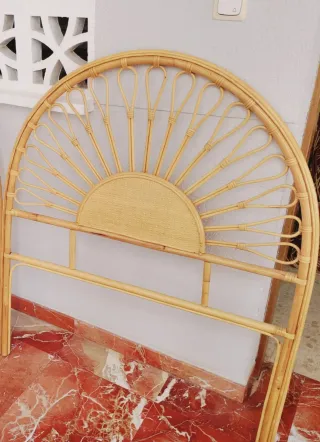 Cabecero de mimbre estilo sol (1 unidad)
