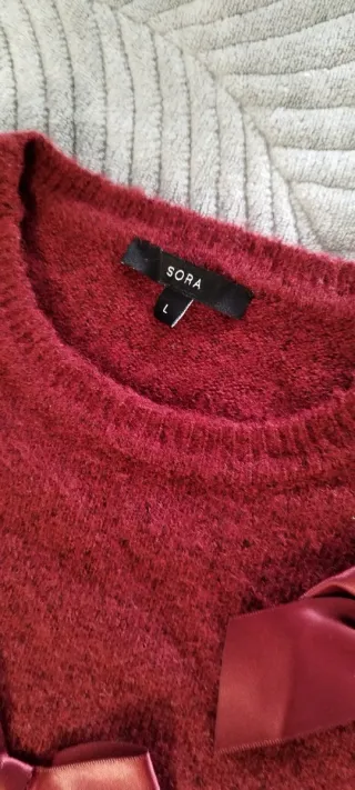 Jersey SOFIA granate con lazos Talla L