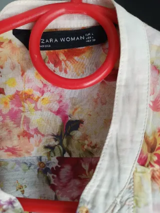 Camisa Zara Mujer Estampada Multicolor