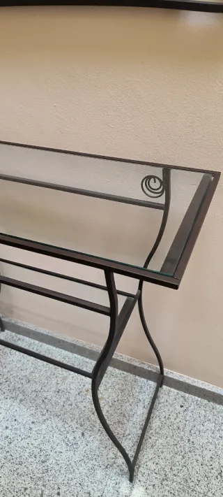Mueble recibidor forja y espejo
