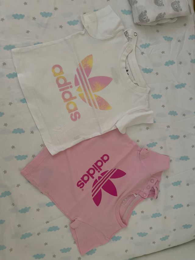 Conjunto 2 Camisetas Adidas Bebé 6 Meses