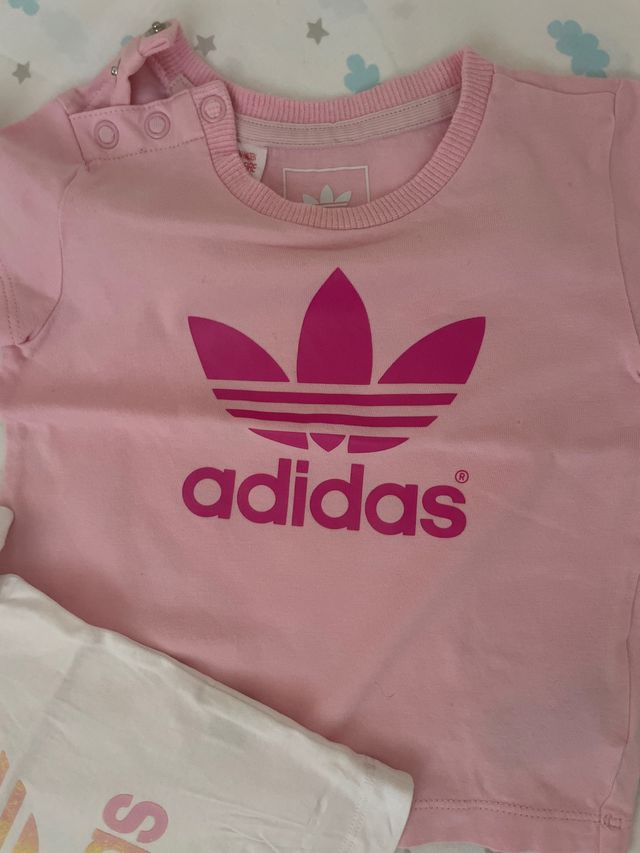 Conjunto 2 Camisetas Adidas Bebé 6 Meses