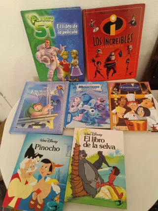 Siete libros de películas infantiles disney y otro