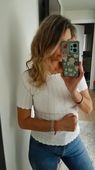 Camiseta Sezane Blanca Talla S