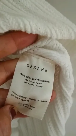 Camiseta Sezane Blanca Talla S