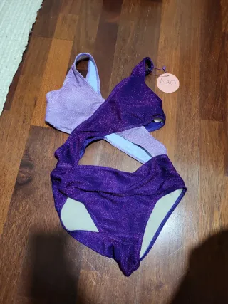 Bañador mujer NAO púrpura y rosa