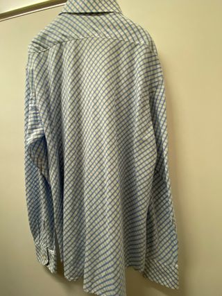 Camicia uomo Claude Andreij quadri azzurri 