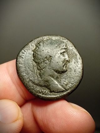 Moneda romana - Adriano - Dupondio FELICITAS