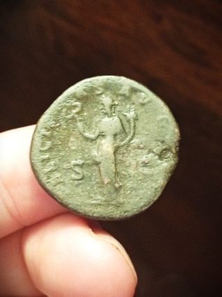 Moneda romana - Adriano - Dupondio FELICITAS