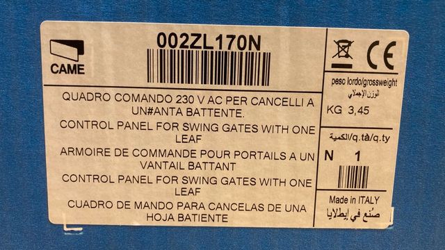 Centralina CAME ZL170N