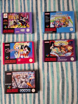 5 Scatole giochi SNES super nintendo - entra