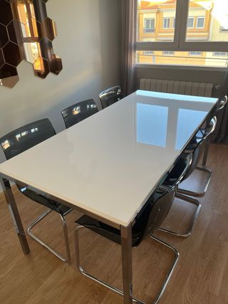 Conjunto completo de mesa + 6 sillas para salón