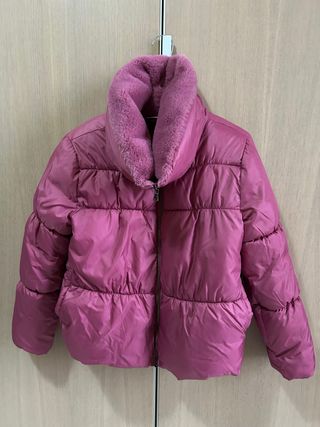 Giubbino bambina con pelliccia rosa SISLEY