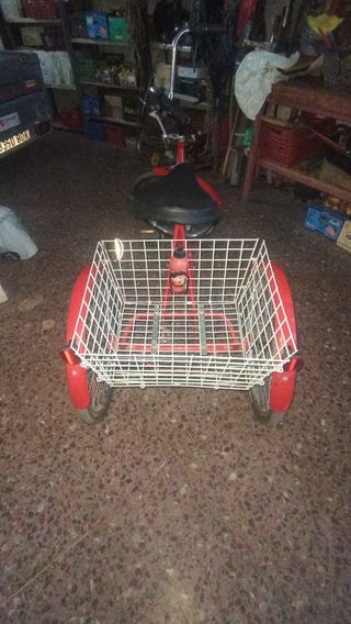 Triciclo Rojo Adultos Cesta 6 Velocidades